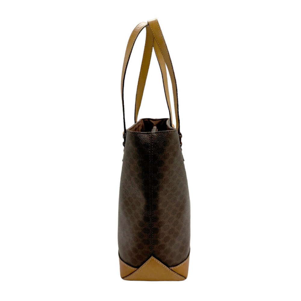 Celine brown handbag coated canvas Macadam